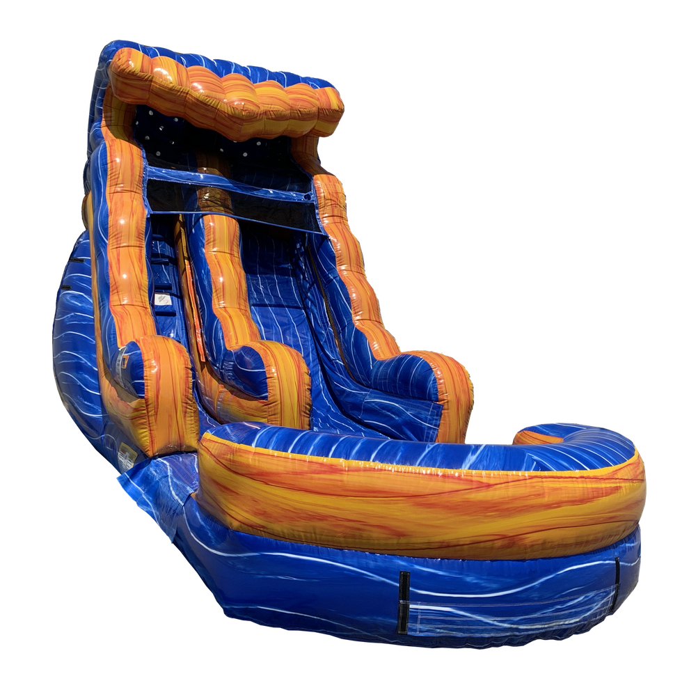 water slides and bouncers