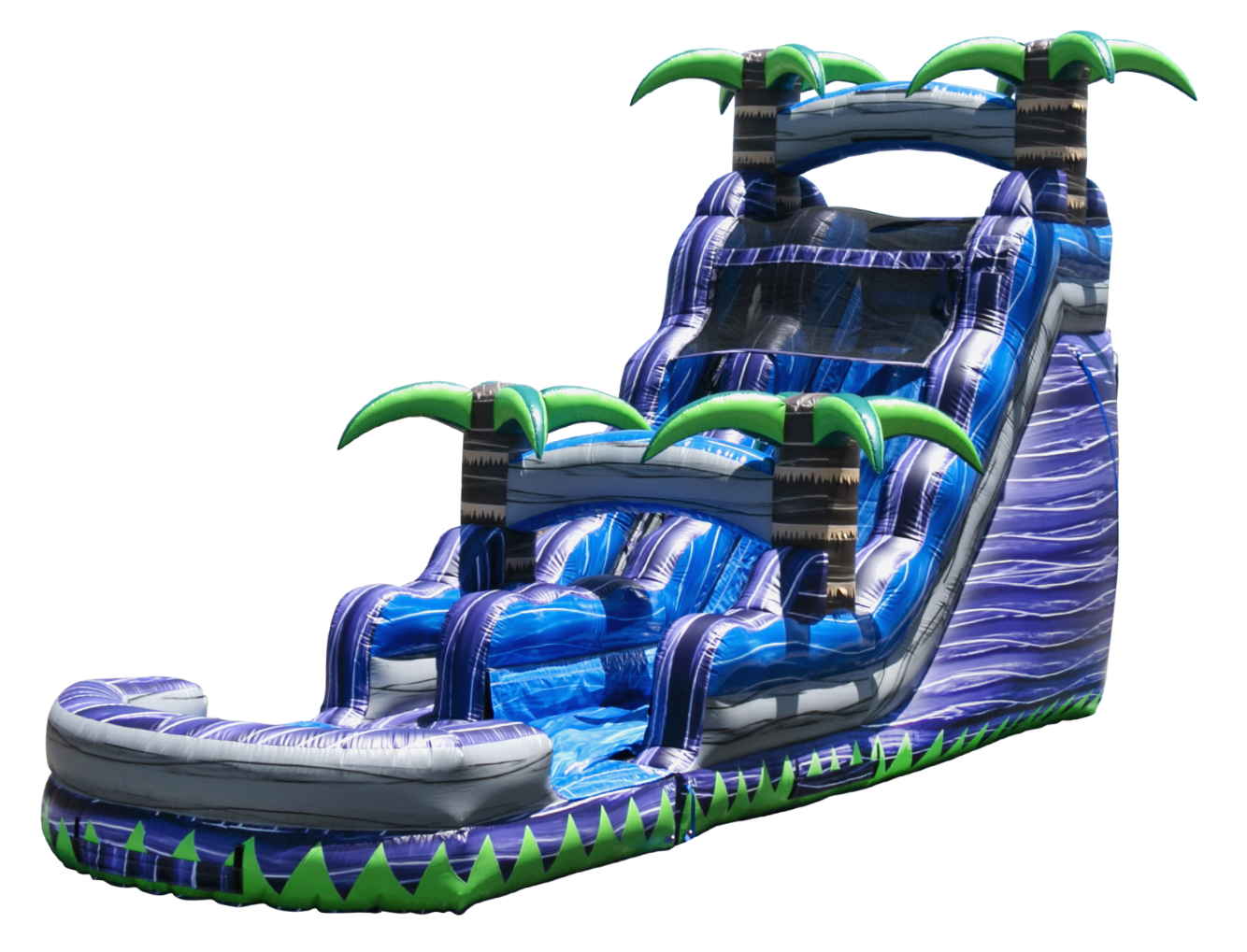 water slides and bouncers